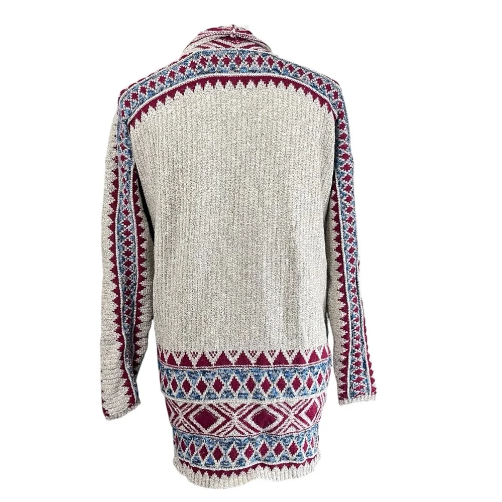 Lucky Brand Aztec Southwestern Cardigan Women’s Small Boho Open Front